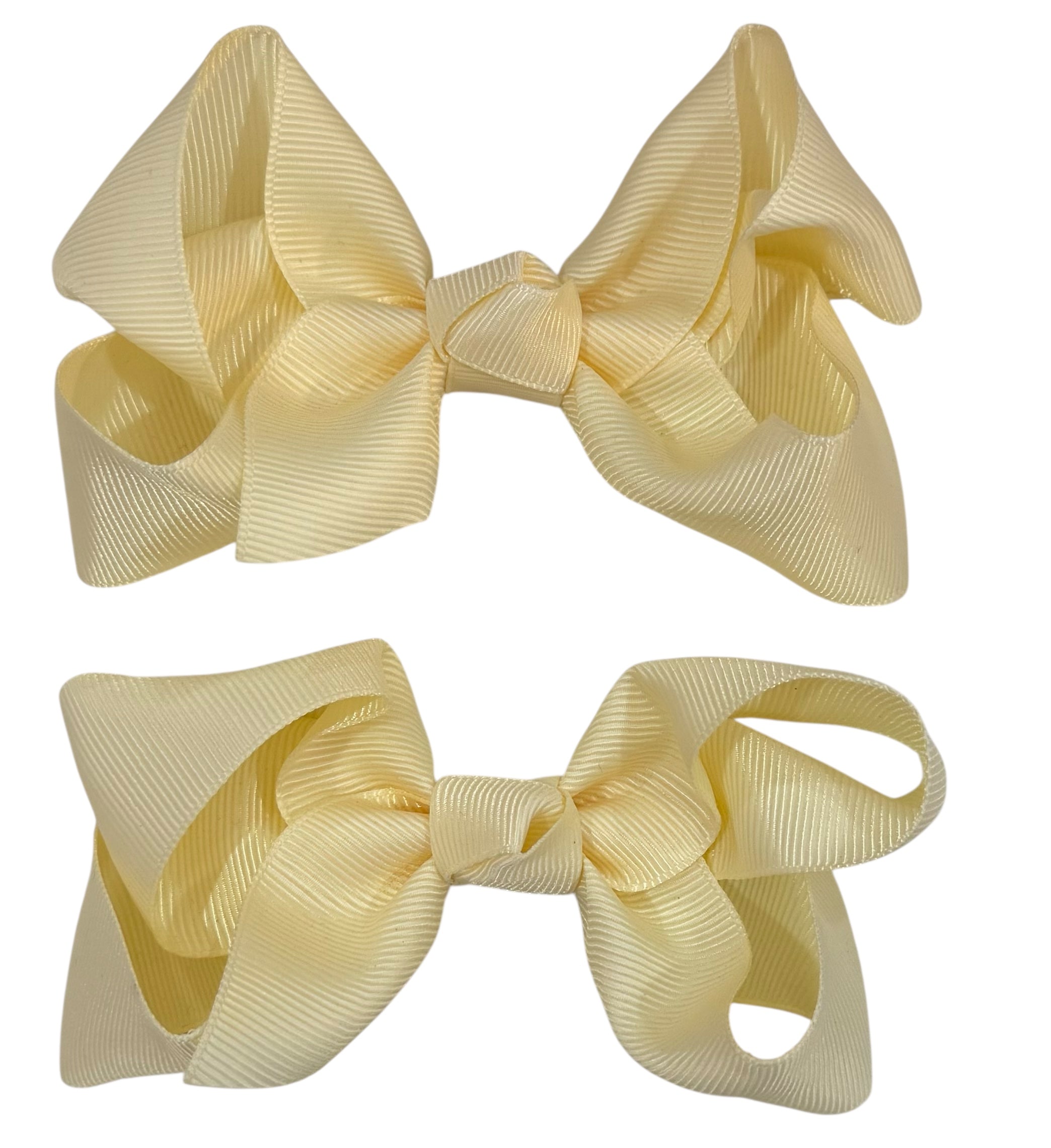 Pastel Yellow Pigtail Bow